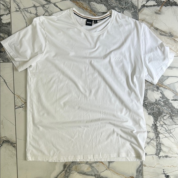 Boss White Short Sleeve Tee Classic Crew Neck - Picture 1 of 5